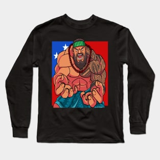 Samoan Pride Fa'a Samoa Flag Polynesian Warrior Tatau Long Sleeve T-Shirt